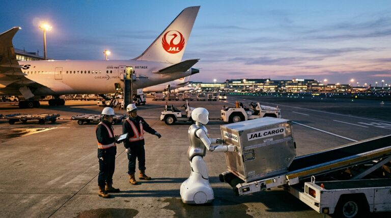 Japan Airlines lance le premier essai d&rsquo;humanoïdes pour charger les bagages à Tokyo Haneda, avec des Unitree et UBTECH chinois