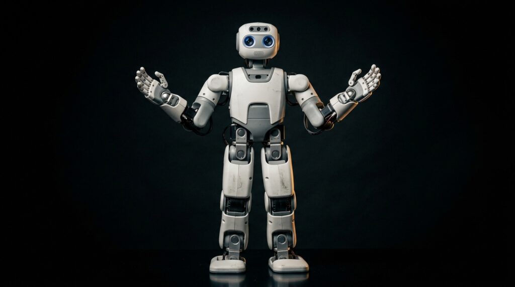 Humanoïde NIX de Lumos Robotics, portrait studio