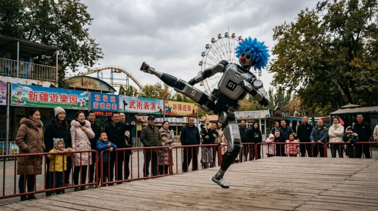 Robot humanoide Unitree G1 lors d une demonstration publique en Chine