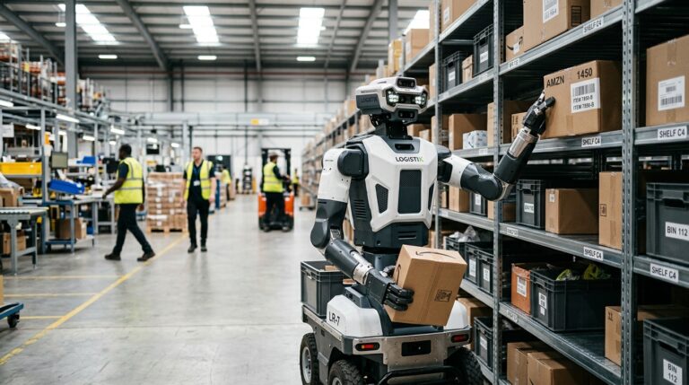 Robot.com, l’ex-Kiwibot, entre dans la course aux humanoïdes avec R-noid, son robot de travail