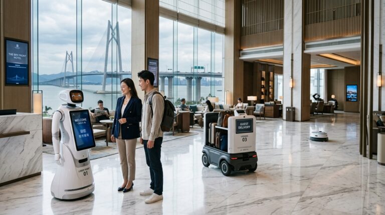 Hotel chinois entierement gere par des robots Pudu Robotics