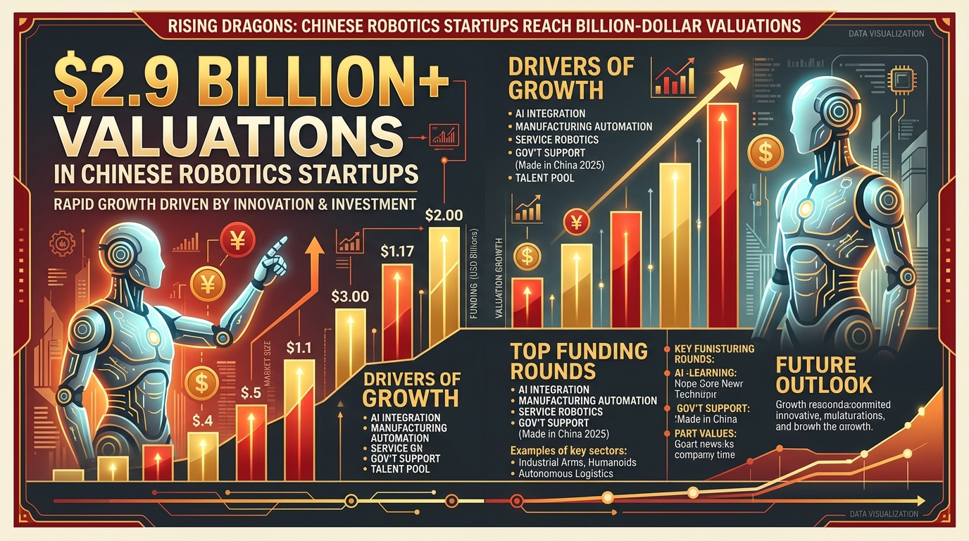 Infographie sur les licornes robotiques chinoises AI2 Robotics et X Square Robot
