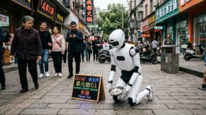 En Chine, un robot humanoïde à 16 000 dollars surpris en train de mendier dans la rue