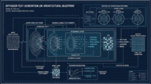 Schema du modele de diffusion textuelle DiffusionGemma de Google