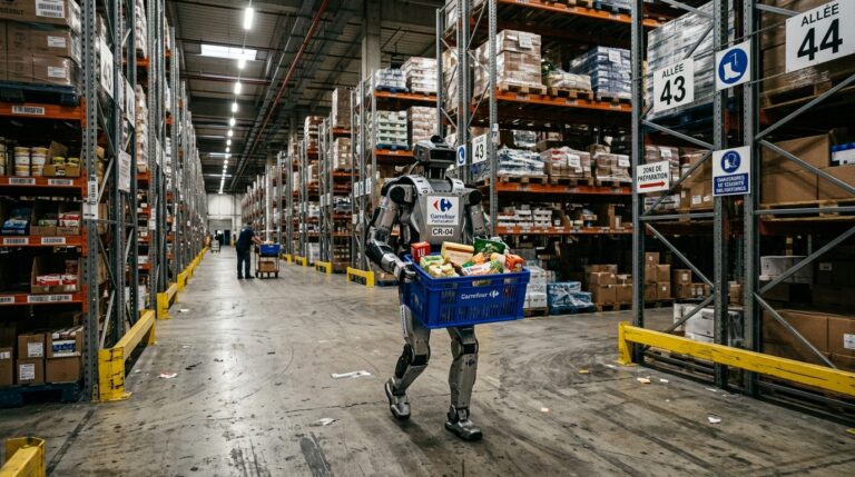 Carrefour teste un robot humanoïde dans son entrepôt de Villeneuve-la-Garenne avec Capgemini