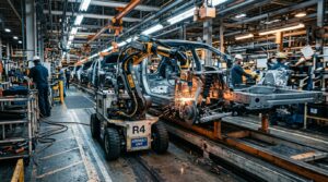 Robot semi-humanoide Autonomique sur une ligne de production automobile