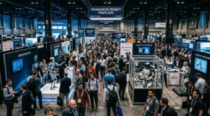 Pavillon humanoide du salon Automate 2026 a Chicago