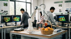 Bras robotique guide par les modeles IA Alibaba