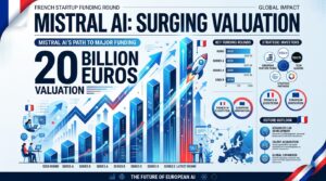 Infographie levee de fonds Mistral AI 20 milliards euros