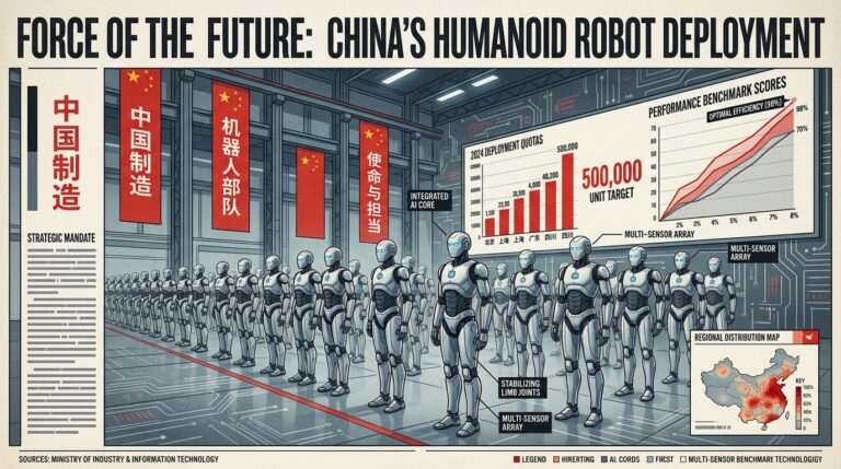 Pékin ordonne 10 000 humanoïdes au travail d&rsquo;ici fin 2026 et prend la tête des classements d&rsquo;IA incarnée