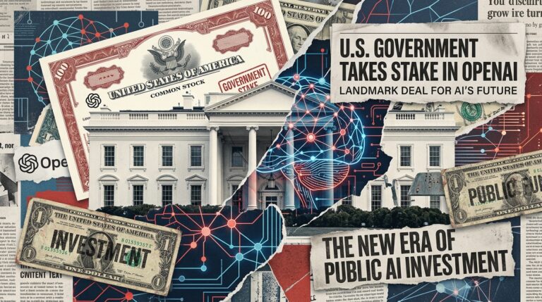 Illustration prise de participation du gouvernement americain dans OpenAI