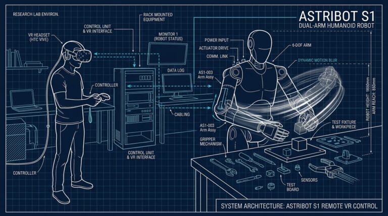 Robot Astribot S1 controle a distance en realite virtuelle