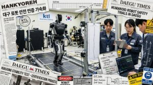 Test de certification de securite d un robot humanoide en Coree du Sud