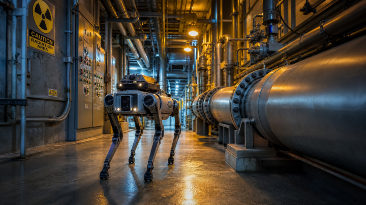 Robot quadrupède DEEP Robotics inspecte la centrale nucléaire de Leibstadt en Suisse