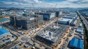 Usine de puces et data centers IA en construction en Coree du Sud
