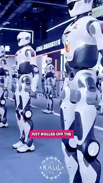 Robots humanoïdes T800 EngineAI sur la chaine de production de l usine de Zhengzhou dans le Henan