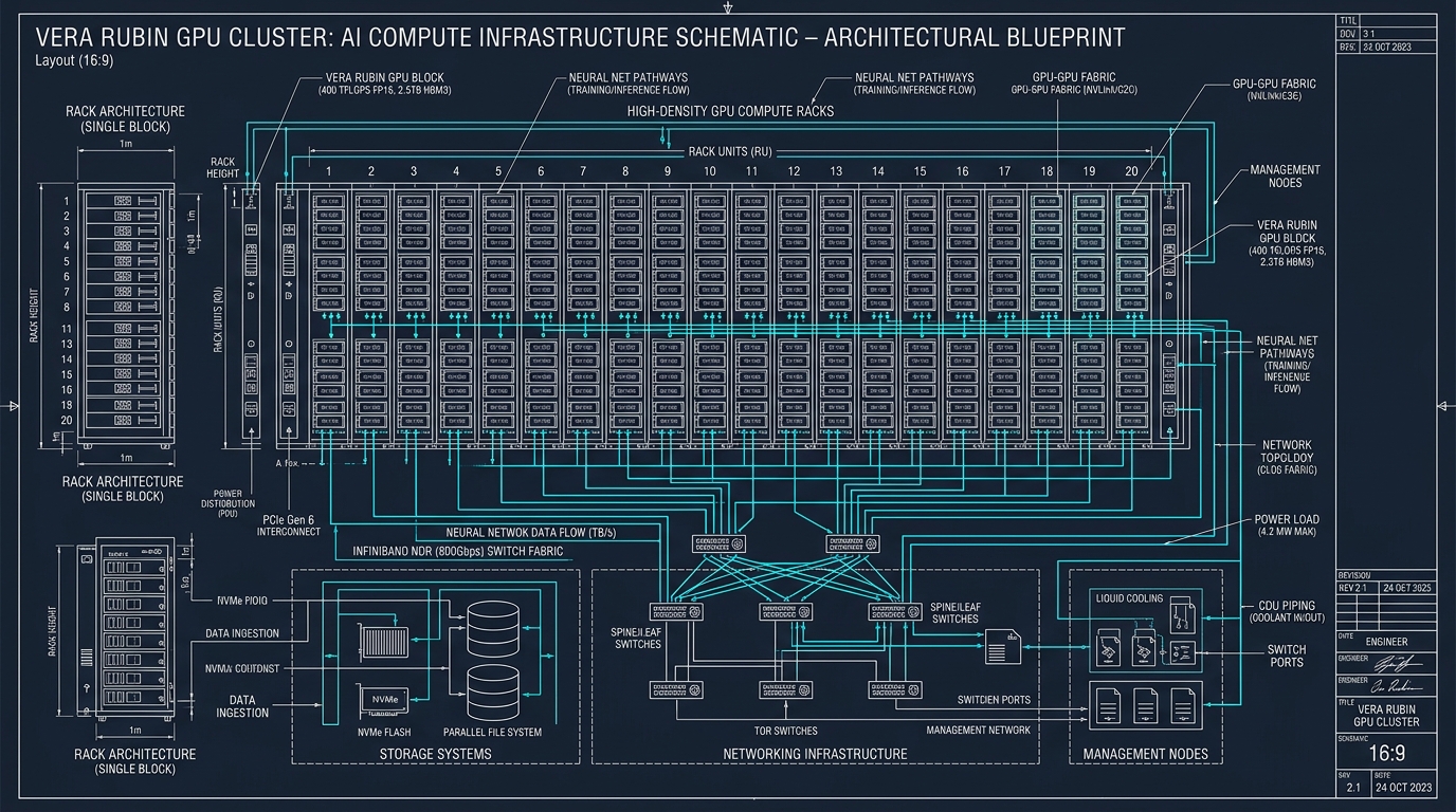Schema technique GPU Vera Rubin Nvidia pour la recherche en IA surete Safe Superintelligence