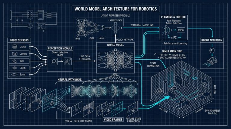 Schéma technique du modèle de monde LingBot-World 2.0 de Robbyant pour la simulation robotique embodied AI