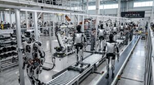 Ligne de production Tesla Optimus a Fremont