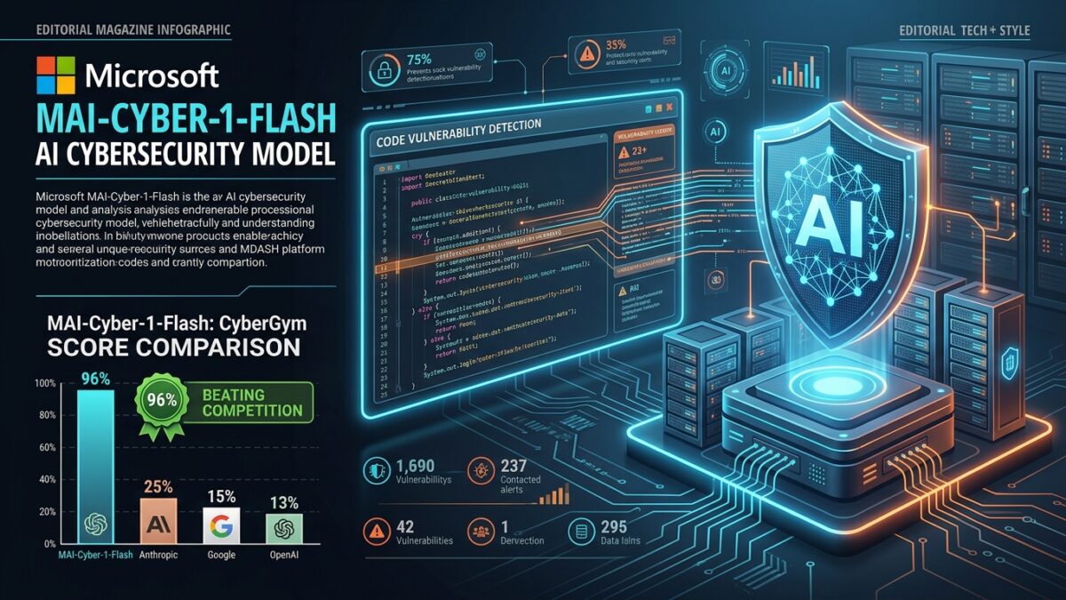Microsoft MAI-Cyber-1-Flash modele IA cybersecurite 96 pourcent benchmark CyberGym
