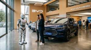 BYD et Xpeng déploient leurs premiers robots humanoïdes dans leurs concessions automobiles