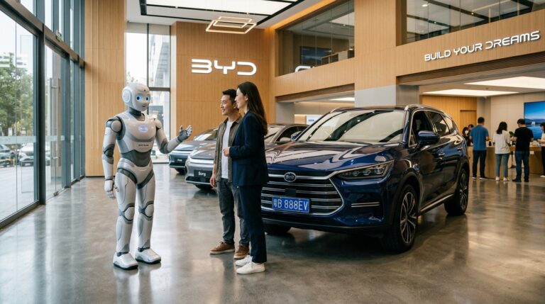 BYD et Xpeng déploient leurs premiers robots humanoïdes dans leurs concessions automobiles