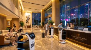 Hotel Pudu Robotics Shenzhen robots service chambre accueil