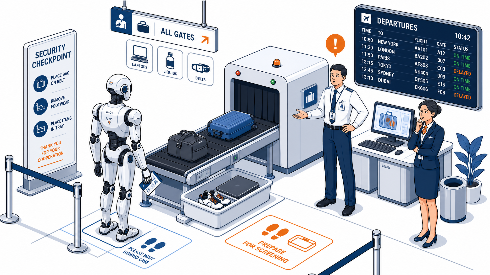 Robot humanoide banni des vols commerciaux