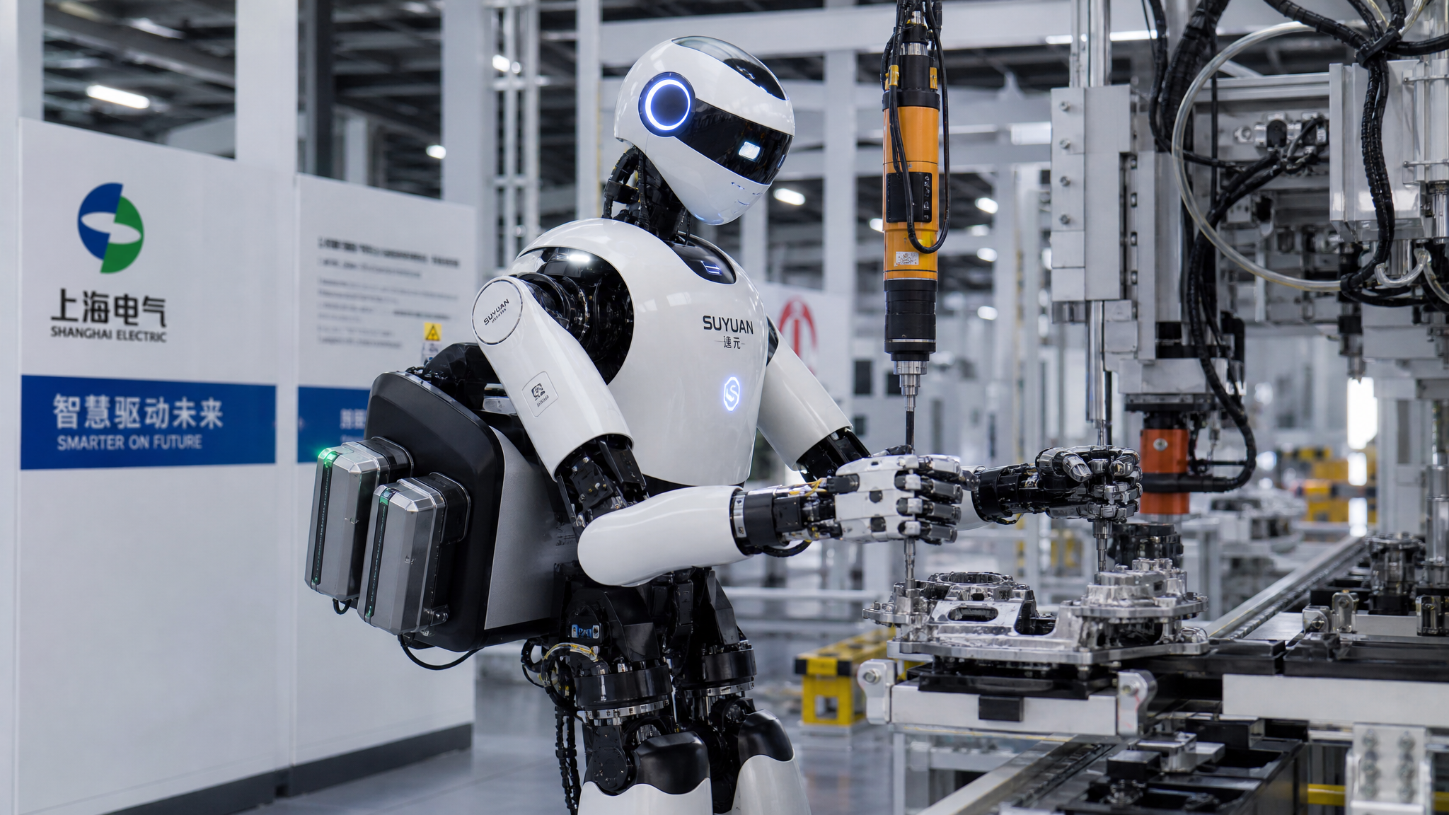 Robot humanoide SUYUAN de Shanghai Electric presente au WAIC 2026