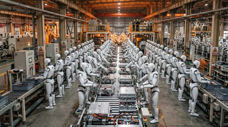 La Chine envoie des milliers de robots humanoïdes apprendre en usine, et prend de l&rsquo;avance sur les États-Unis