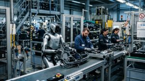 Robot humanoide Unitree en usine automobile Novares