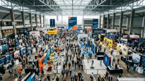 Vue aerienne du salon Automate 2026 a Chicago