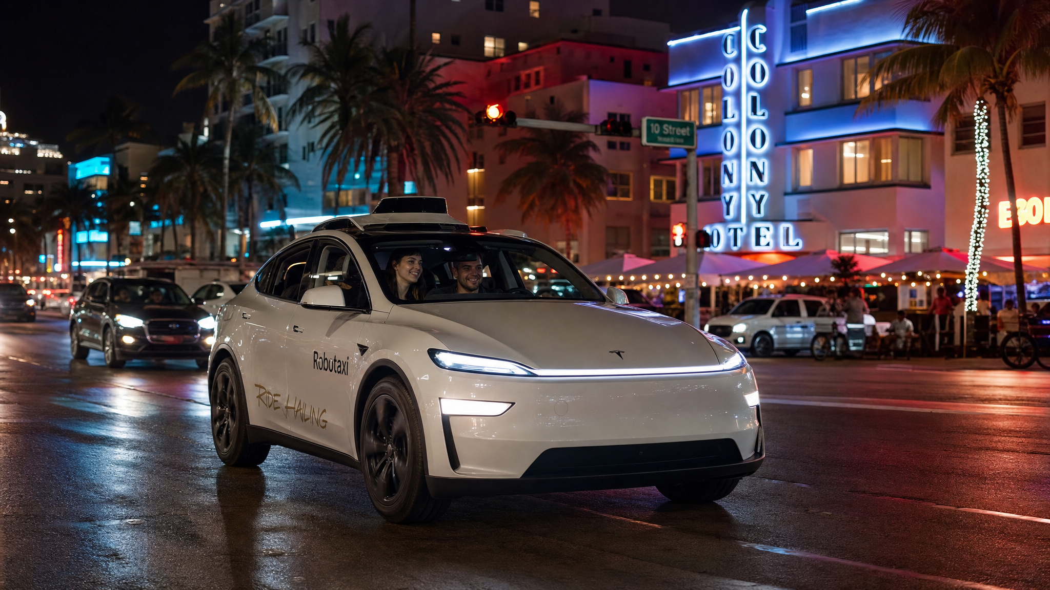 Tesla Robotaxi Model Y sans conducteur Orlando Tampa Floride autonome