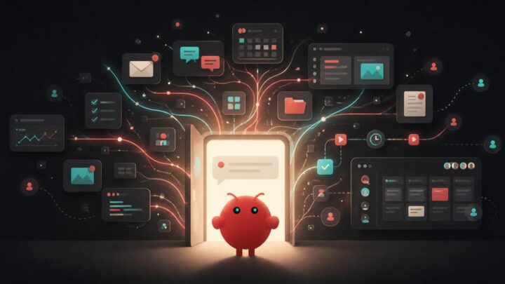 Illustration officielle d’OpenClaw 2.0 reliant messageries, fichiers, automatisations et collaborateurs