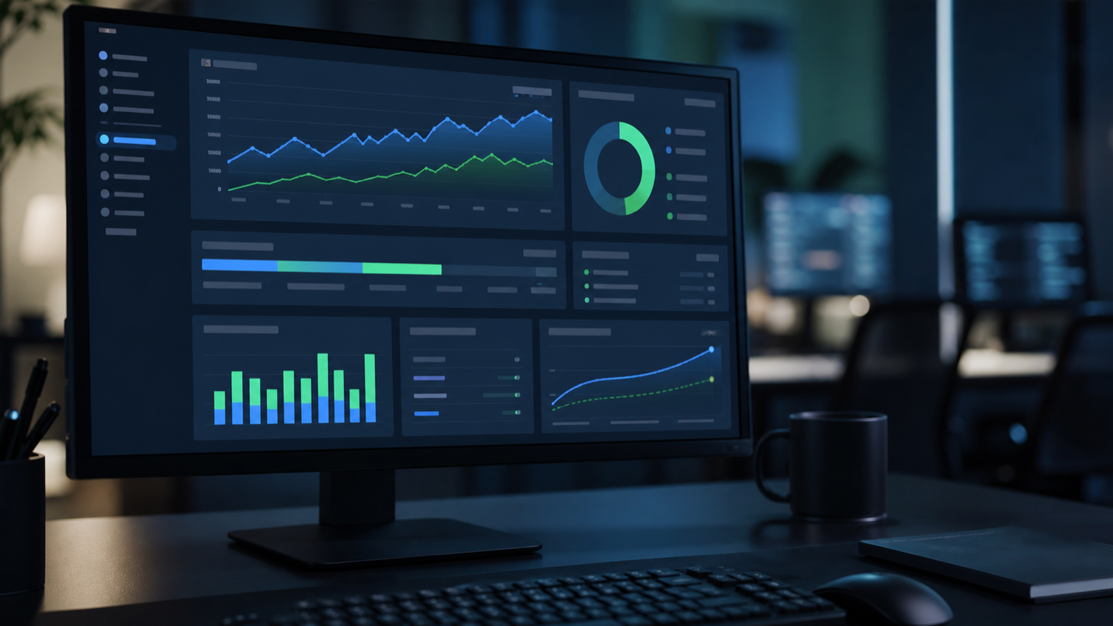 Illustration d’un tableau de bord générique suivant l’usage et les limites de budget d’une API