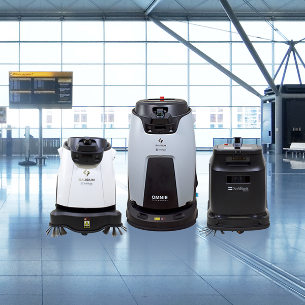 Robots autonomes de nettoyage exploités par Flagship dans un aéroport