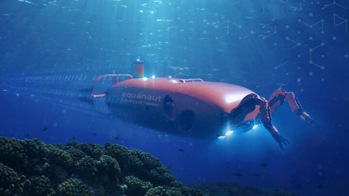 Robot sous-marin Aquanaut de Nauticus Robotics présenté comme plateforme océanique