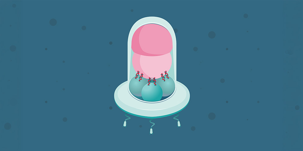 Illustration d'un nanorobot modulaire guidé par aimants