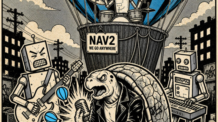 Illustration officielle de la version Nav2 Lyrical pour la navigation des robots sous ROS 2