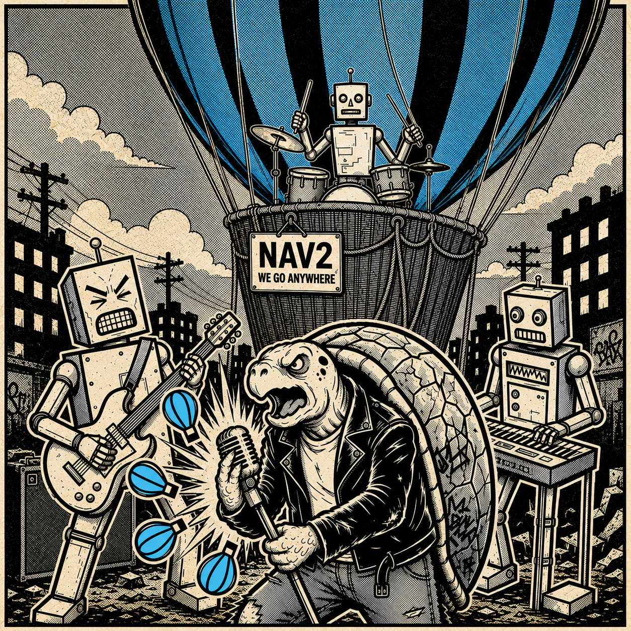 Illustration officielle de la version Nav2 Lyrical pour la navigation des robots sous ROS 2