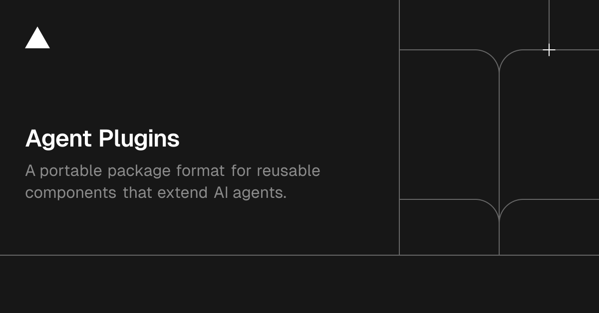 Visuel officiel Agent Plugins présentant un format portable pour étendre les agents IA