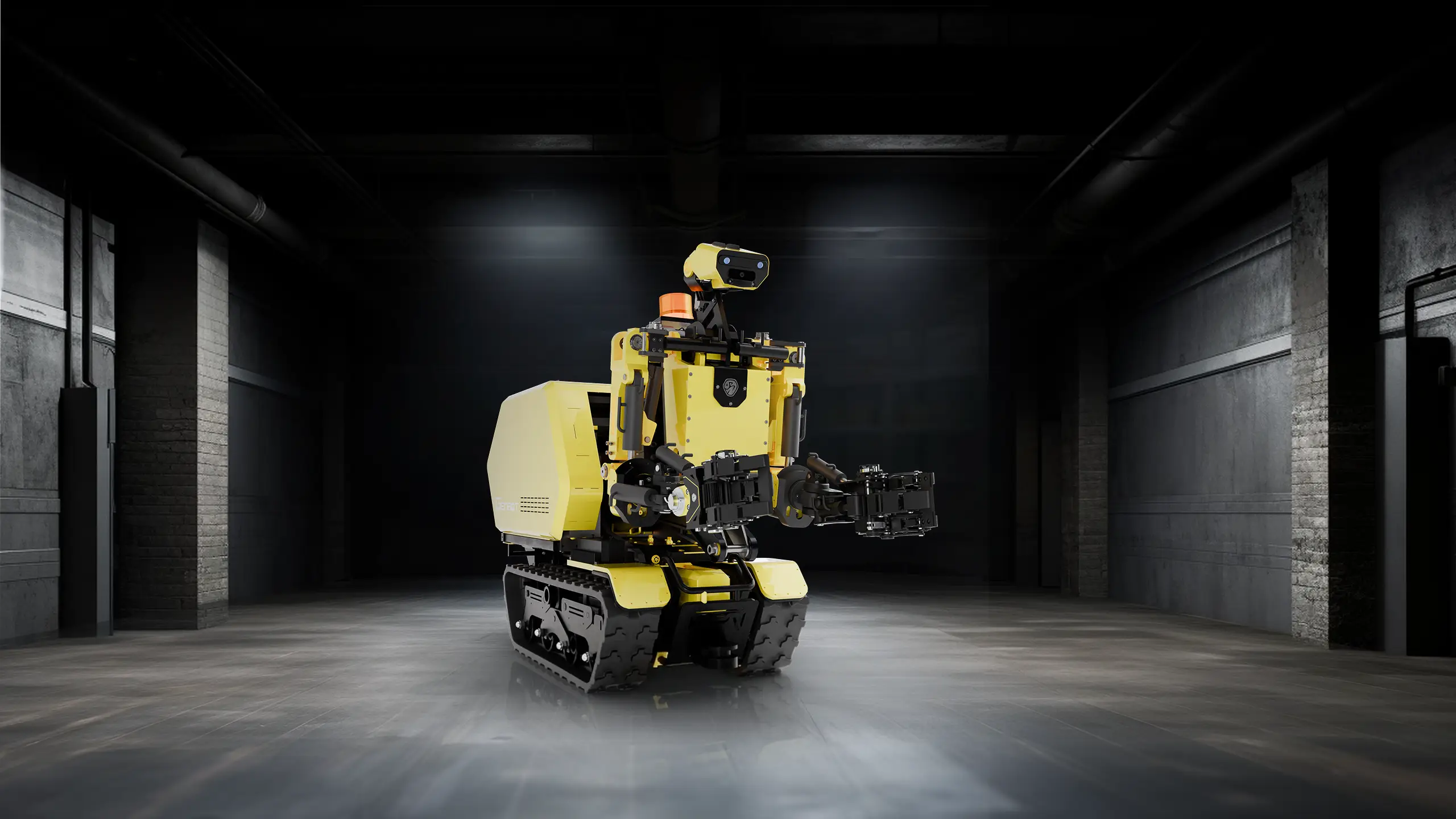 Robot chenillé à deux bras de Genrobotics conçu pour intervenir dans des infrastructures