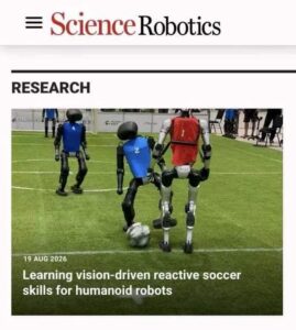 Des humanoïdes apprennent à jouer au football directement par la vision