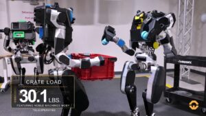 Moby transporte 22 kg avec un contrôle dynamique du corps entier