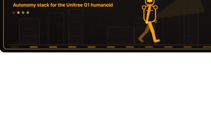 Bannière Grove G1 montrant une pile d’autonomie ROS 2 pour le robot humanoïde Unitree G1