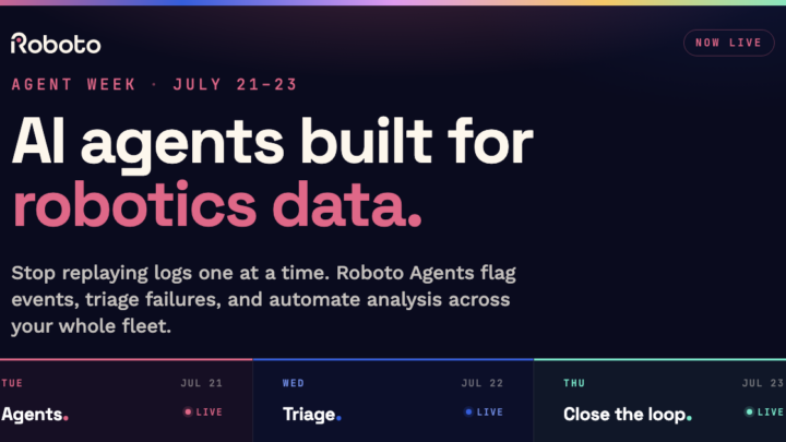 Visuel officiel Roboto Agent Week pour l'analyse de données robotiques