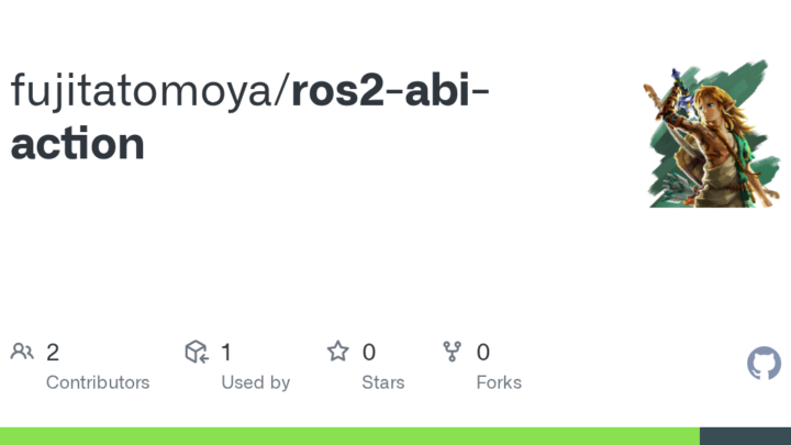 Aperçu GitHub du dépôt ros2-abi-action pour contrôler l'ABI de ROS 2
