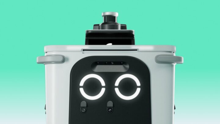 Robot de livraison autonome Serve Robotics présenté de face