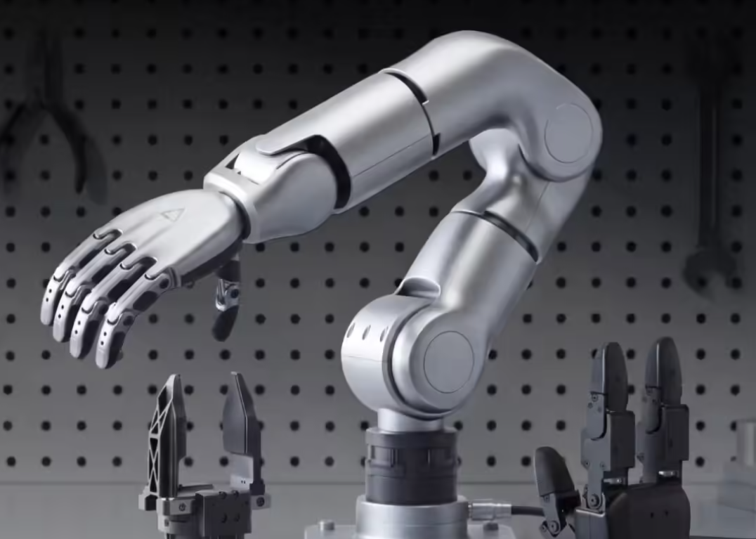 Bras robotique Unitree R1 à sept axes équipé d’une main adroite