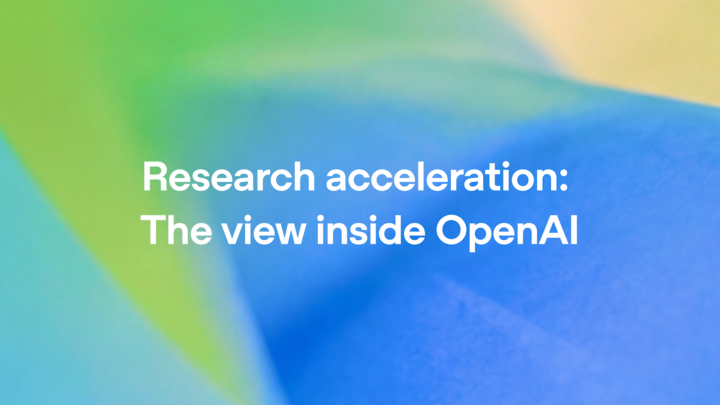 Illustration officielle OpenAI sur l’accélération de la recherche par les agents